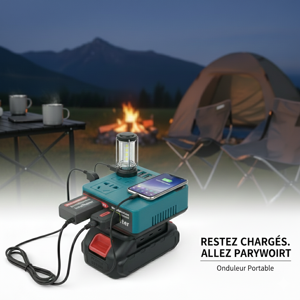 Alimentation portable 8-en-1 avec batterie et chargeur