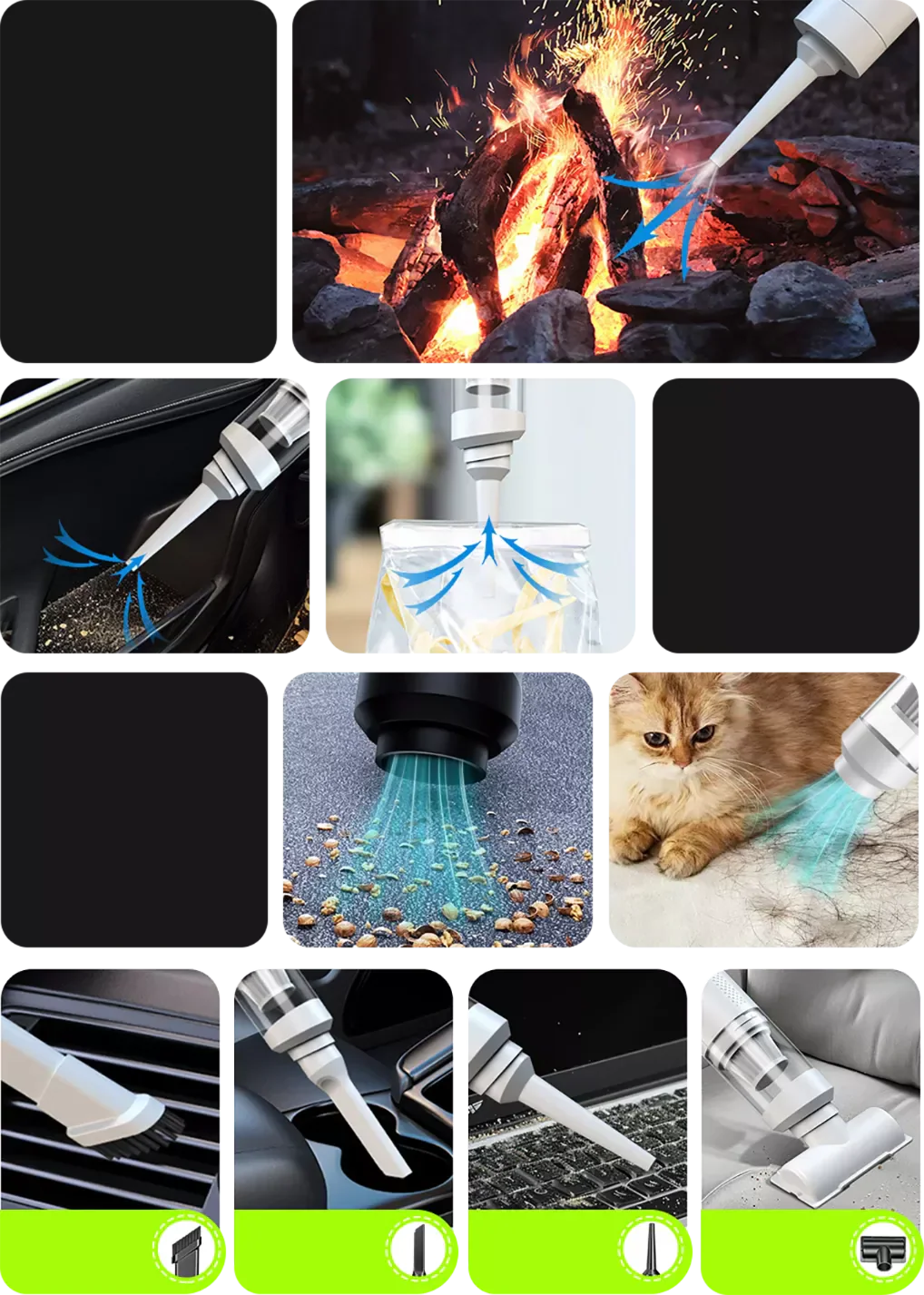 Aspirateur à main sans fil puisance toute-en-un MAL