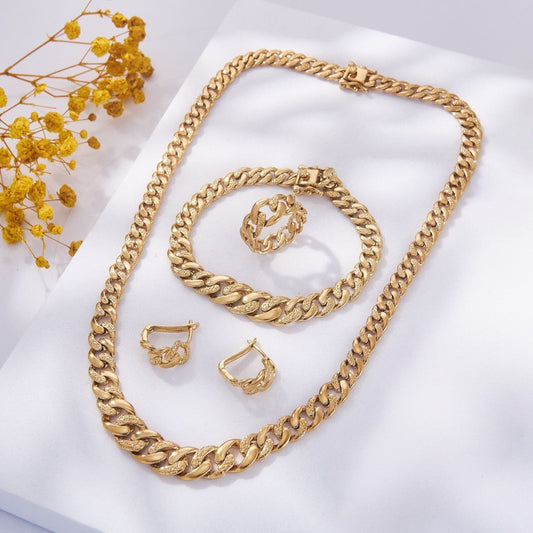 ✨ Parure de Bijoux en Or Raffiné : Élégance Luxueuse pour Briller Chaque Jour ! ✨